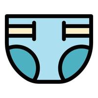 Pampers icon color outline vector