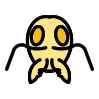 Face ant icon color outline vector