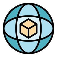 Inertia gyroscope icon color outline vector