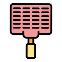 Basket deep fryer icon color outline vector