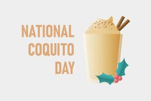National Coquito Day background. vector