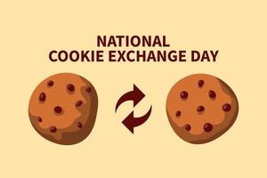 National Cookie Exchange Day background. vector