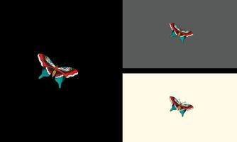 red flying butterfly vector illustration mascot design