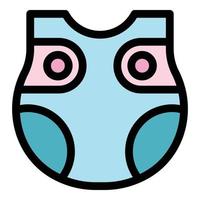 Diaper icon color outline vector