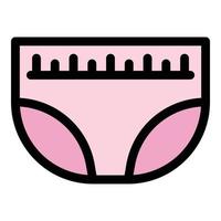 Night diaper icon color outline vector