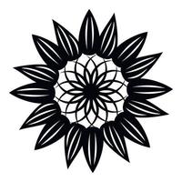 Flower symbol icon, simple style vector