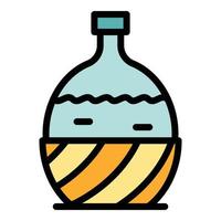 Bottle storage icon color outline vector