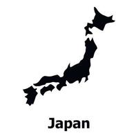 icono de mapa de japón, estilo simple vector