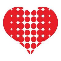 corazón con icono de puntos, estilo simple vector