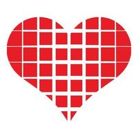 Square in heart icon, simple style vector