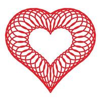 Wired heart icon, simple style vector