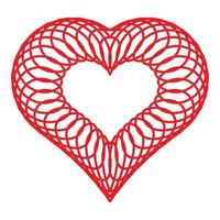 Wired heart icon, simple style vector