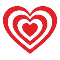 Optical heart icon, simple style vector