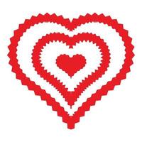 Abstract heart icon, simple style vector