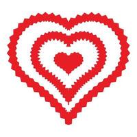 Abstract heart icon, simple style vector