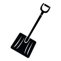 Winter shovel icon, simple style vector