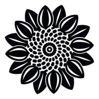 Abstract flower icon, simple style vector