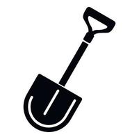 Spade shovel icon, simple style vector