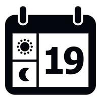 icono de calendario meteorológico, estilo simple vector