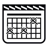 Calendar for schedule icon, simple style vector