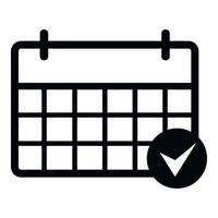 Marking calendar icon, simple style vector