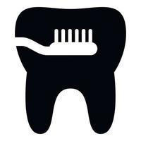 Cleaning tooth icon, simple style vector