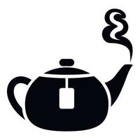 Teapot icon, simple style vector