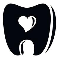 Healthy tooth icon, simple style vector