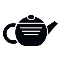 Chinese teapot icon, simple style vector