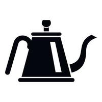 Teapot with ceremony icon, simple style vector