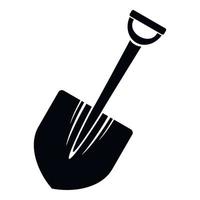 Big shovel icon, simple style vector
