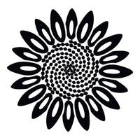 Spiral flower icon, simple style vector