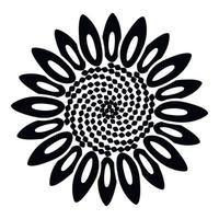 Spiral flower icon, simple style vector