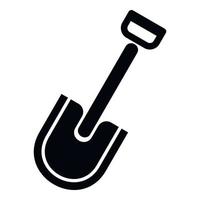 Fire shovel icon, simple style vector