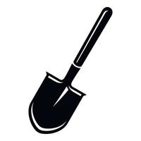 Shovel equipment icon, simple style vector