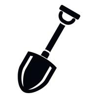 Garden shovel icon, simple style vector