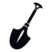 Retro shovel icon, simple style vector