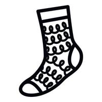 Wool sock icon, simple style vector