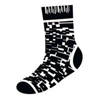 Camo sock icon, simple style vector