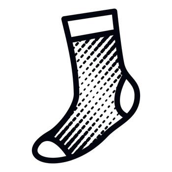 Retro sock icon, simple style vector