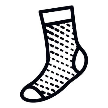 Soft sock icon, simple style vector