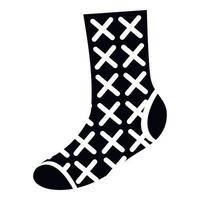 Hipster sock icon, simple style vector