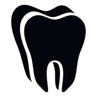 Canine tooth icon, simple style vector