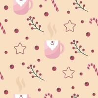 seamless winter pattern for textiles vector