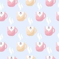 seamless pattern with cups vector