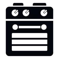 Electrical stove icon, simple style vector