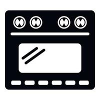 Small gas oven icon, simple style vector