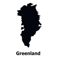 icono de mapa de Groenlandia, estilo simple vector