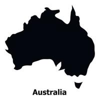 Australia map icon, simple style vector