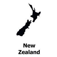 New zealand map icon, simple style vector